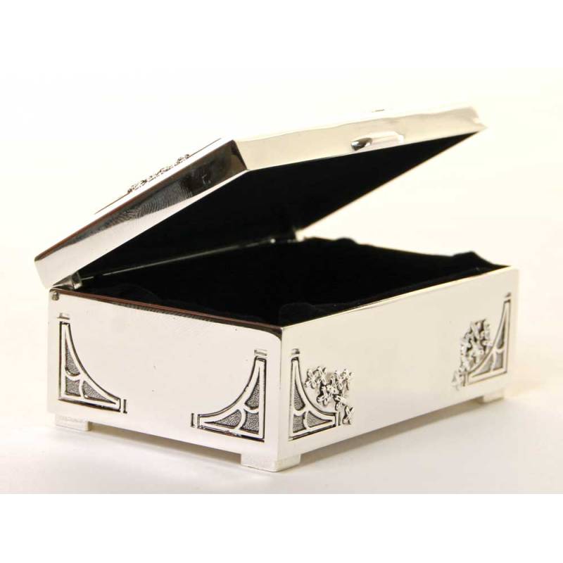 Trinket Box with Flowers - Engraved With Your Message