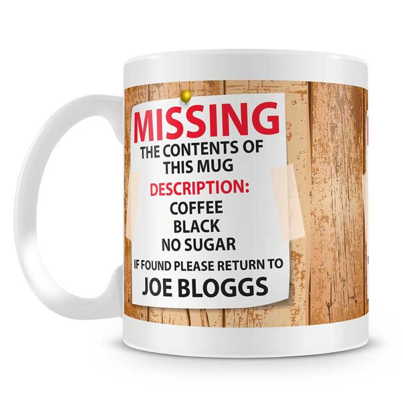 Missing Beverage Personalised Mug