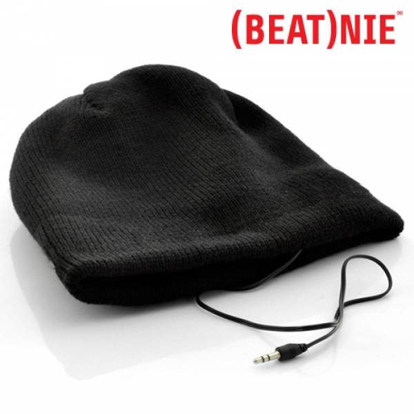 Beat-nie Black Hat with Bulit-In Earphones