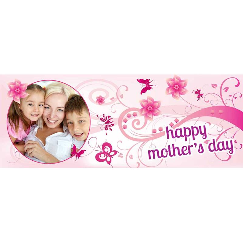 Swirly Happy Mother's Day Personalised Photo Mug