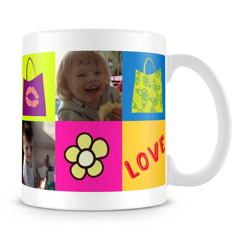 Mum Personalised Three Photo Mug