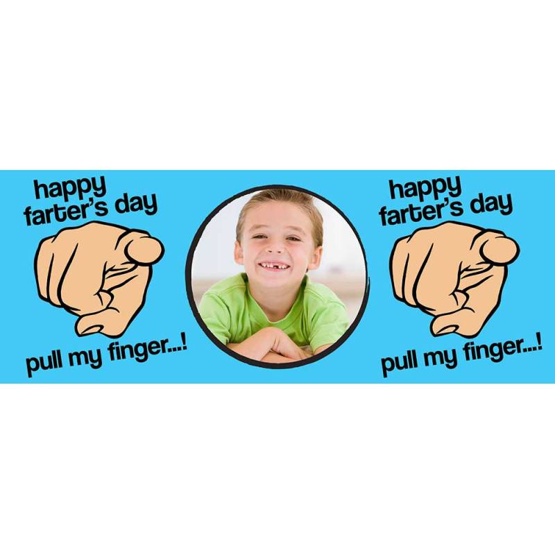 Pull My Finger Farthers Day Personalised Photo Mug