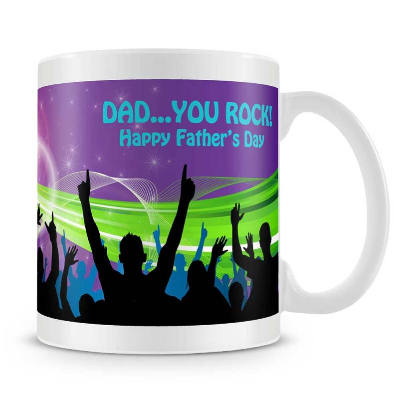 Dad You Rock Personalised Photo Mug