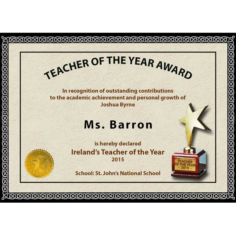 Teacher of the Year Personalised Mouse Mat