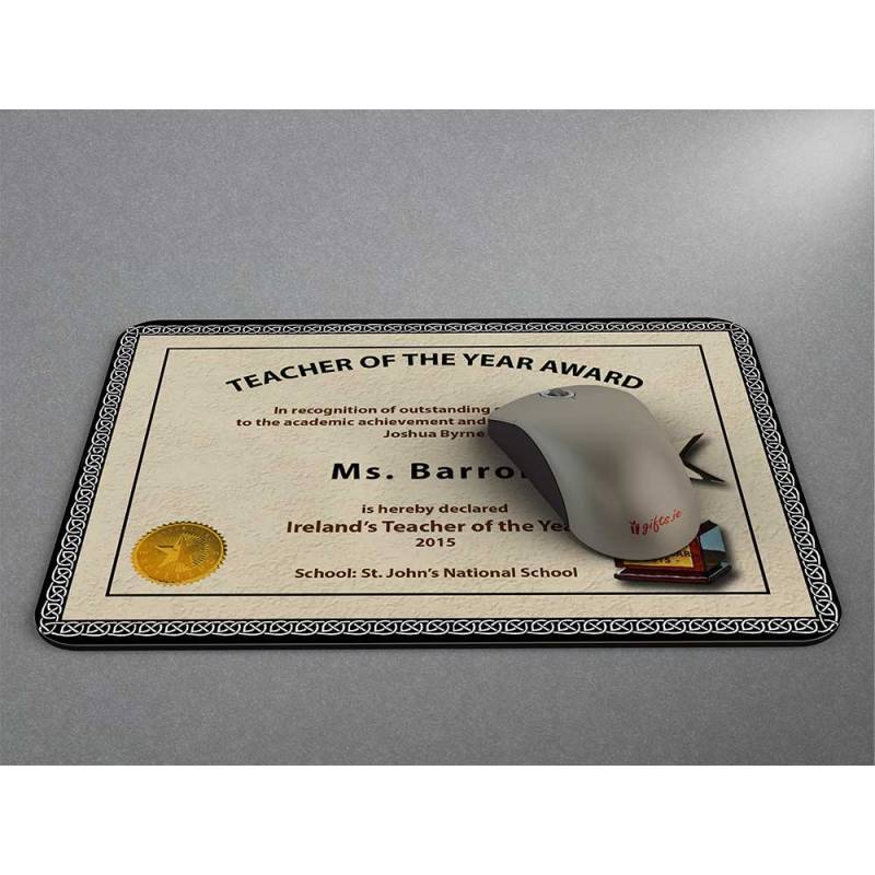 Teacher of the Year Personalised Mouse Mat