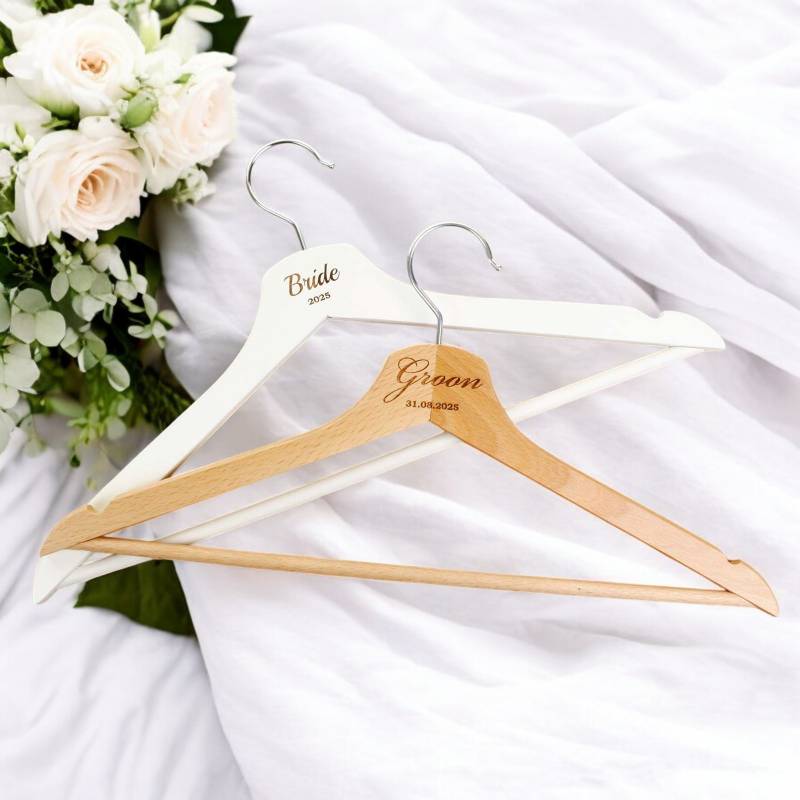 Bridal Party Personalised Wooden Hangers