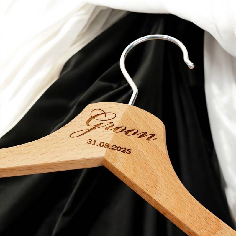 Groom's Party Personalised Wooden Hangers