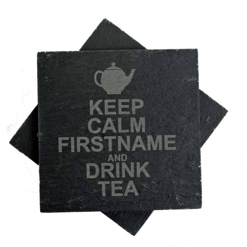 Slate Coasters - Keep Calm (Set of 4)