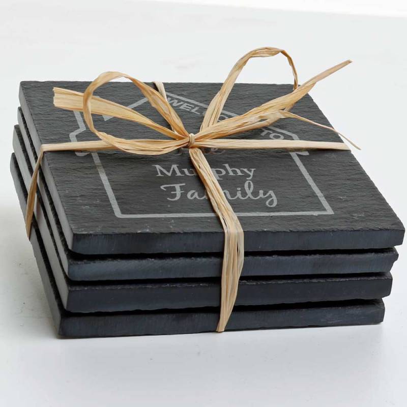 Slate Coasters - Family (Set of 4)