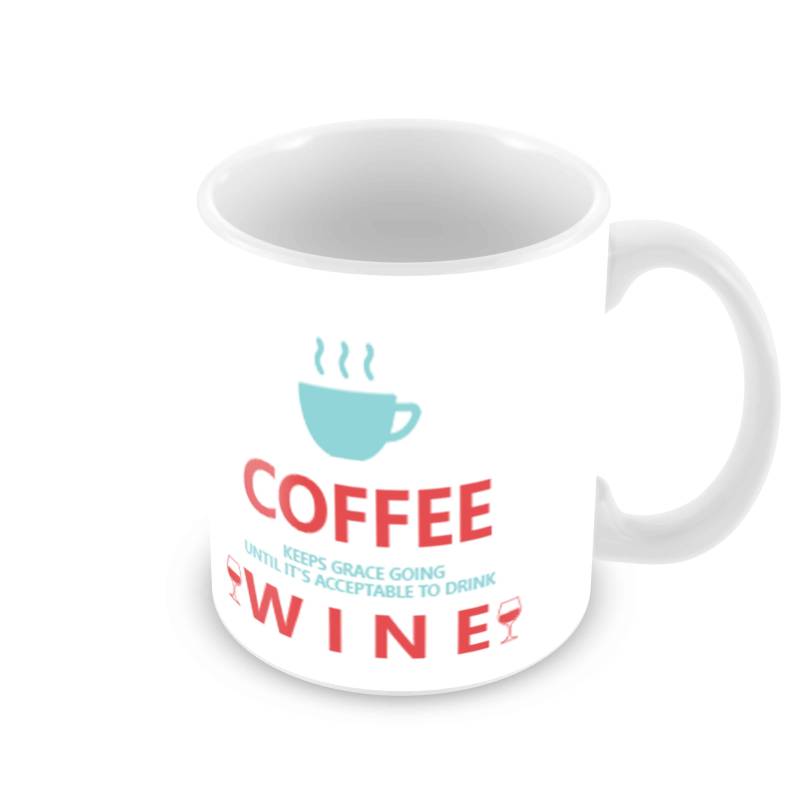 Coffee Until It's Acceptable For Wine Personalised Mug