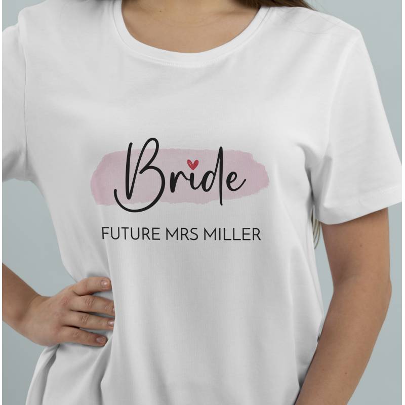 Bride Future Mrs - Personalised T-Shirt