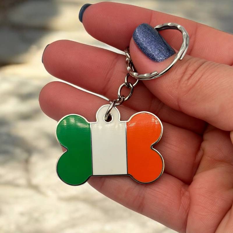 Irish Flag Dog Tag Engraved