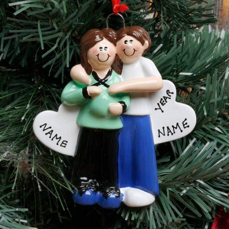 Personalised Christmas Ornament - Pregnant Couple