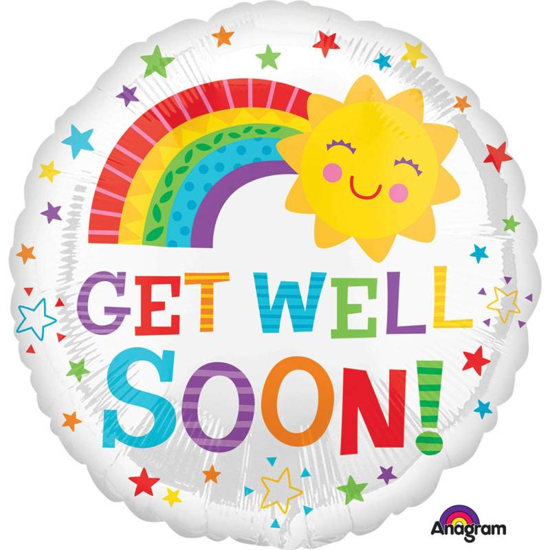 Get Well Soon Raindow Balloon in a Box