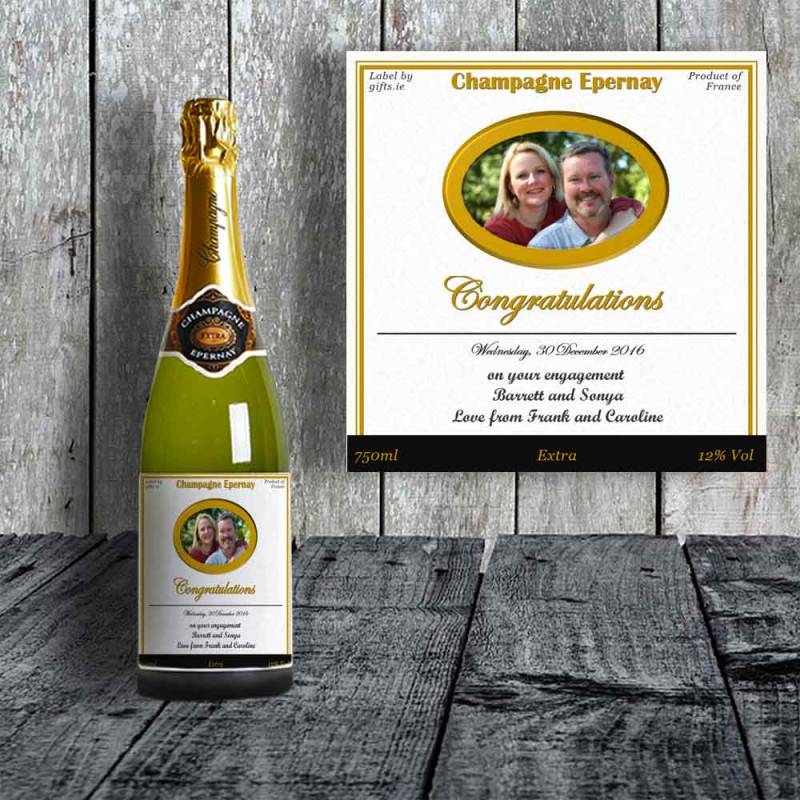 Any Photo Any Message Personalised Champagne