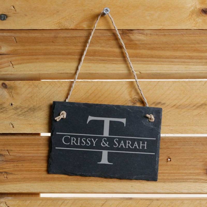 Couple Names Personalised Slate