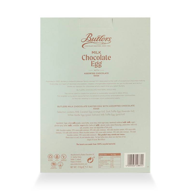 Butlers Milk Chocolate Boxed Egg With Mini Filled Eggs 210g