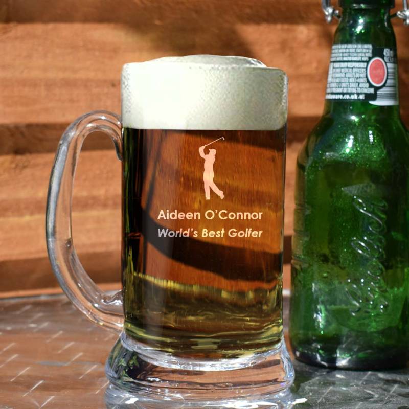 Golf - Personalised Tankard Glass