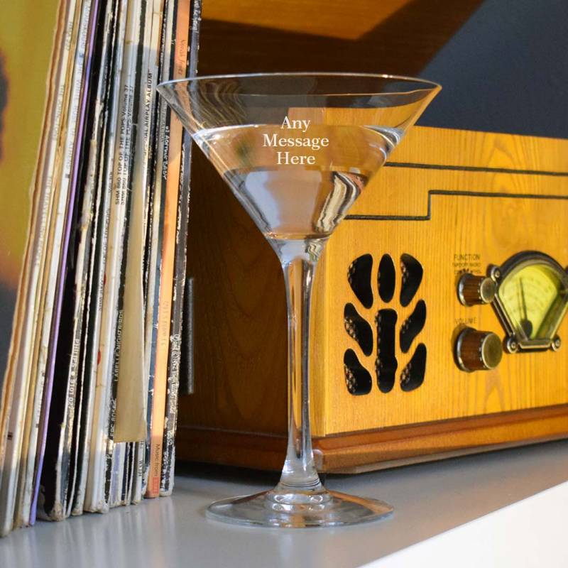 Any Message - Personalised Classic Martini Glass