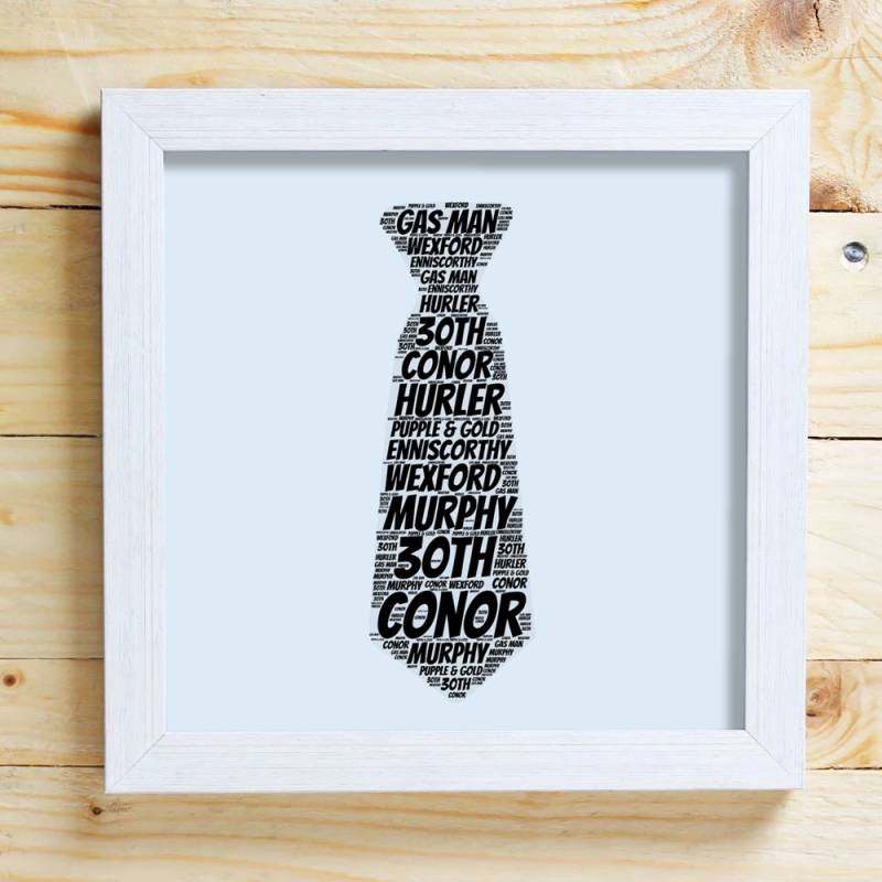 Tie Word Cloud Box Frame