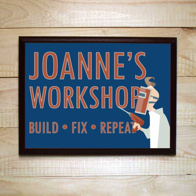 Workshop Personalised Plaque Sign