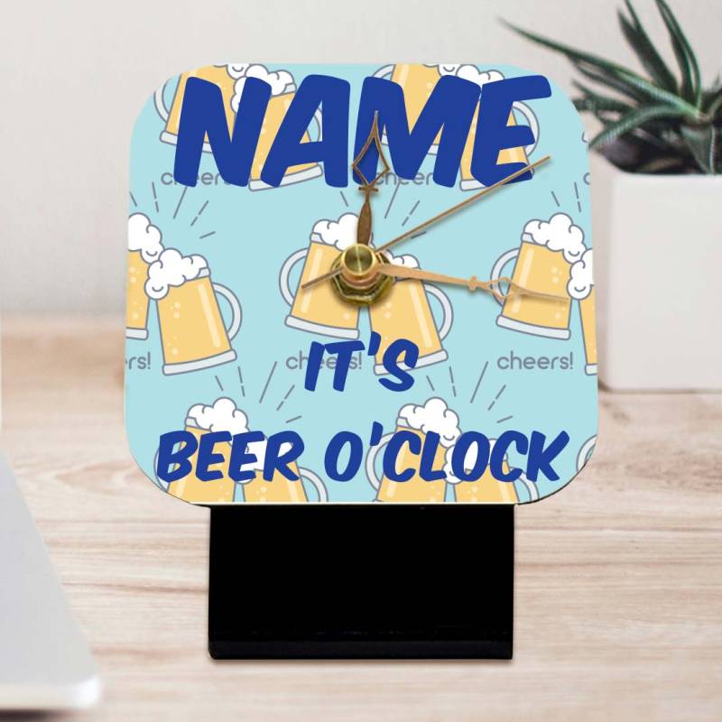 Beer O'clock Table Clock