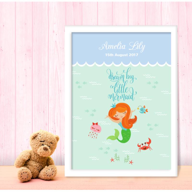 Mermaid Personalised Poster