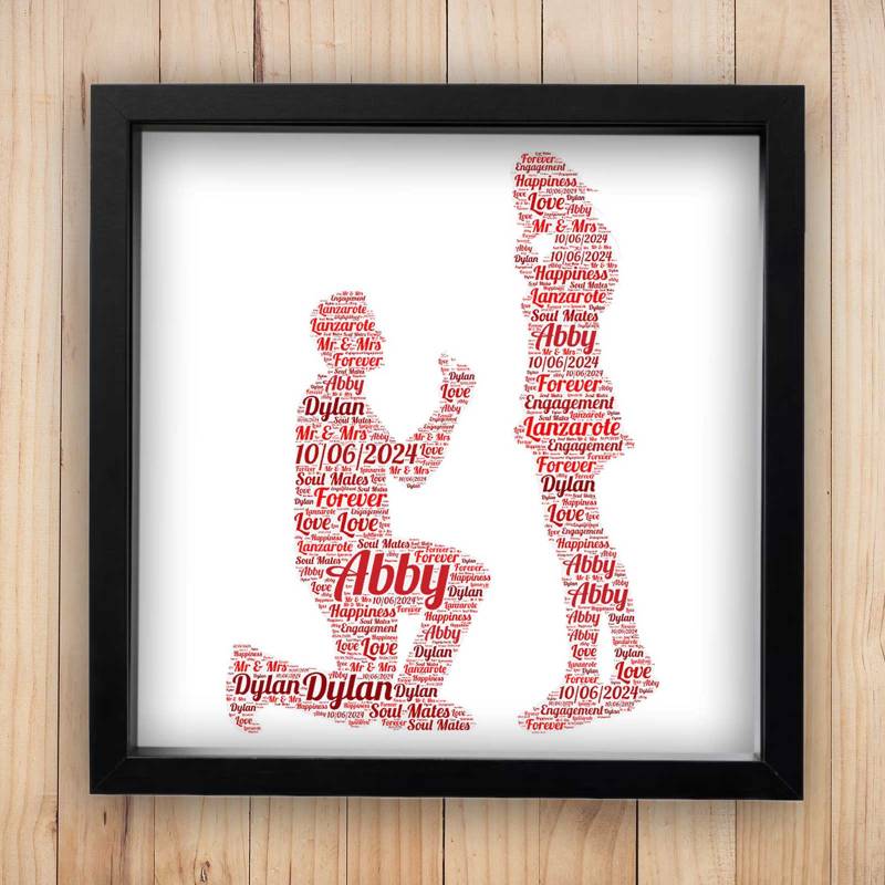 Proposal Personalised Word Cloud Box frame