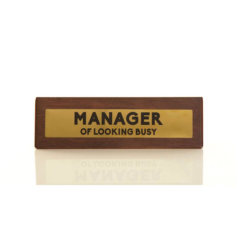 Manager - Wooden Desk Sign