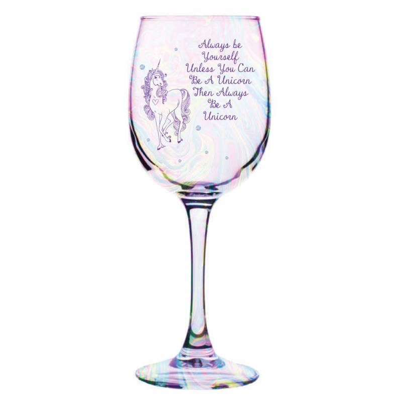 Be A Unicorn - Lustre Wine Glass