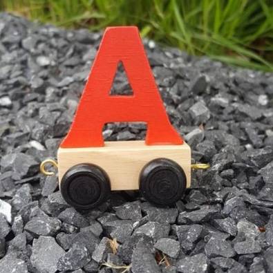 Coloured Personalised Wooden Train Name