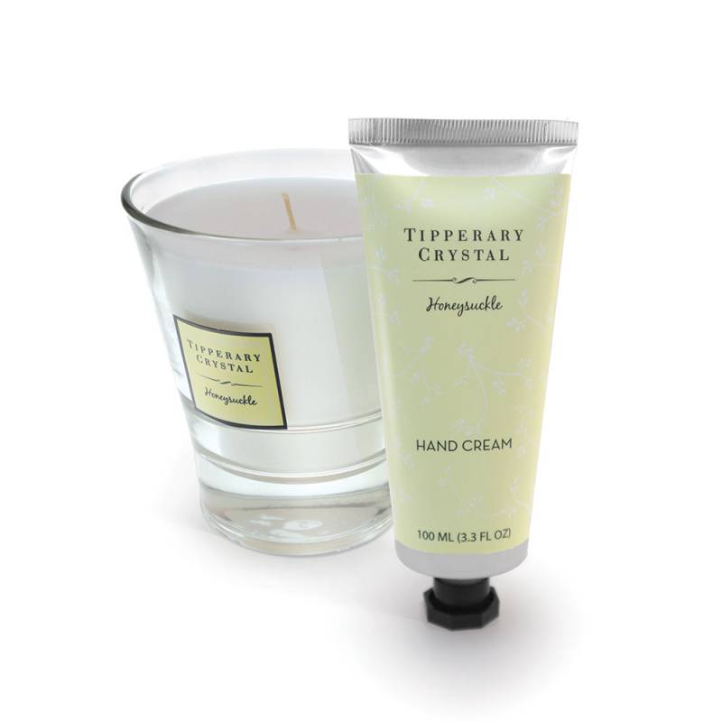 Honeysuckle Candle & 100ml Hand Cream Set