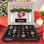 The Surname Family Fireplace Socks Personalised Chocolate Box 270g