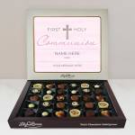 First Holy Communion Cross - Personalised Chocolate Box 270g