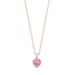 Tipperary Crystal Pink Heart Cz Rose Gold Pendant