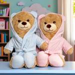 Plush Bear In Slippers & Hooded Robe - Personalised