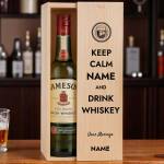 Keep Calm and Drink Whiskey - Personalised Wooden Box