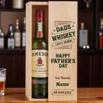 Dad's Whiskey Father's Day 100% Irish - Personalised Wooden Box
