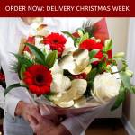 The Elegant Fresh Flowers Christmas Bouquet - Shipped from Thurs DEC 18th