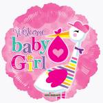 Baby Girl Stork Balloon in a Box