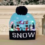 Christmas Let It Snow Novelty Light Up Beanie Hat