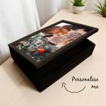 Personalised Dark Wood Keepsake Box