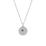 Tipperary Crystal Soleil Sun & Moon Disc with Cz Pendant Silver