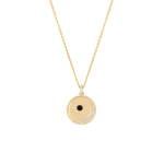 Tipperary Crystal Soleil Sun & Moon Disc with Cz Pendant Gold
