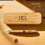 Engraved Bamboo Single Pen Set