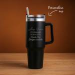 Personalised 1.2L Insulated Thermo Cup with Straw & Handle