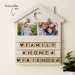 White Deco House – Photo & Letter Board