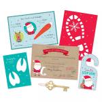 Christmas Eve Pack - Santa Placemat, Santa Key, Footprint Stencil Set