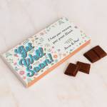 Get Well Soon Flowers Personalised Chocolate Bar 90g
