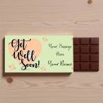 Get Well Soon Heart Personalised Chocolate Bar 90g